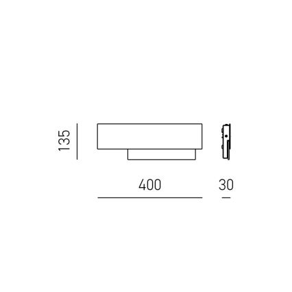 Gea Luce DOHA A P B - LED Kinkiet DOHA LED/15W/230V 40 cm biały