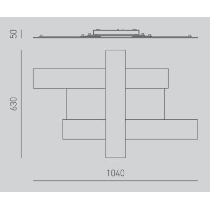 Gea Luce DOHA P G B - LED Plafon DOHA LED/50W/230V 104 cm biały