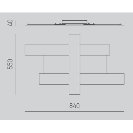 Gea Luce DOHA P M B - LED Plafon DOHA LED/40W/230V 84 cm biały