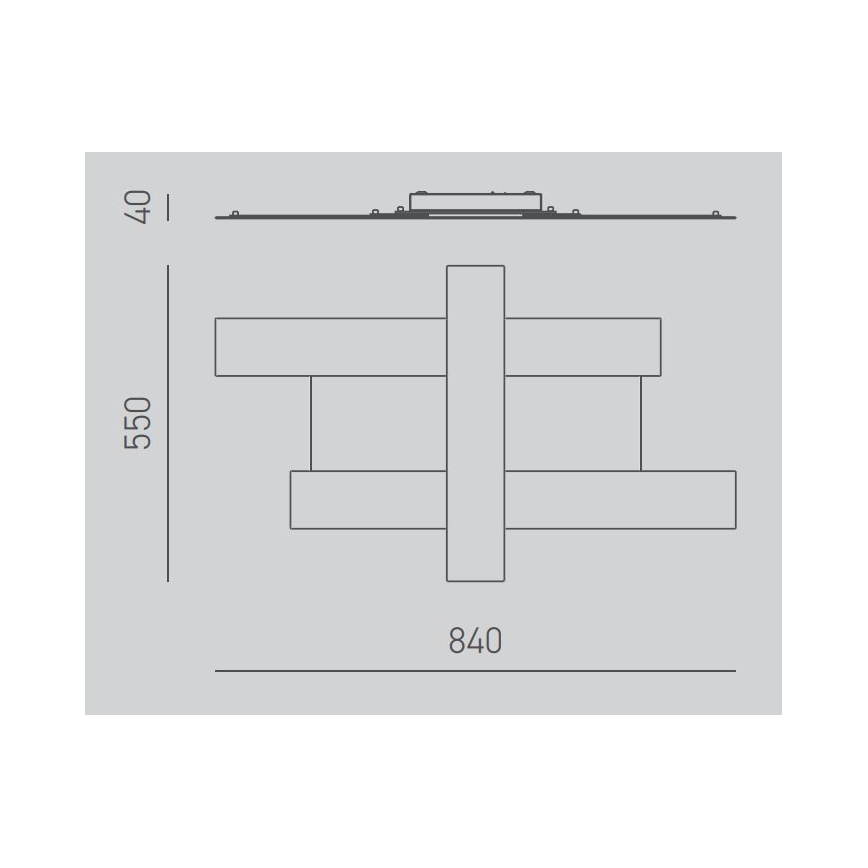 Gea Luce DOHA P M N - LED Plafon DOHA LED/40W/230V 84 cm czarny