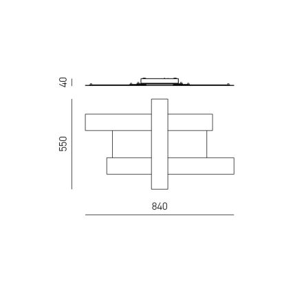 Gea Luce DOHA P M N - LED Plafon DOHA LED/40W/230V 84 cm czarny