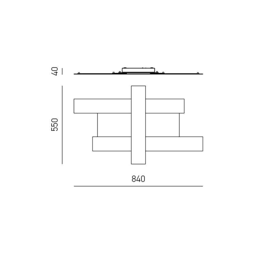 Gea Luce DOHA P M N - LED Plafon DOHA LED/40W/230V 84 cm czarny