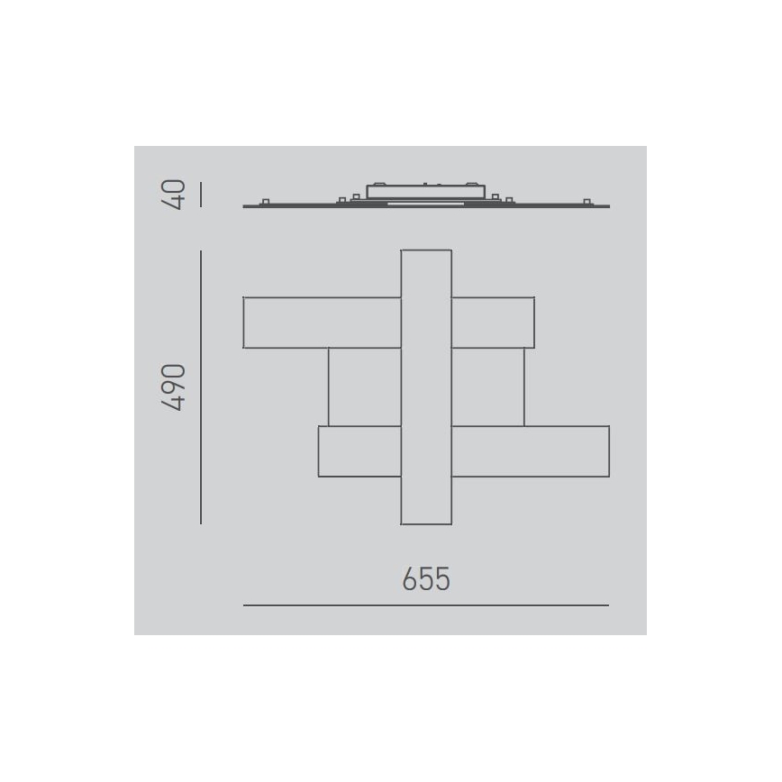 Gea Luce DOHA P P A - LED Plafon DOHA LED/30W/230V 65,5 cm matowy chrom