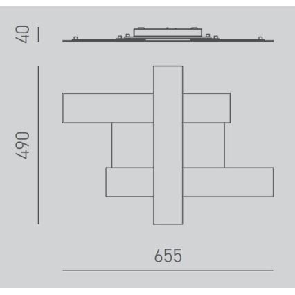 Gea Luce DOHA P P N - LED Plafon DOHA LED/30W/230V 65,5 cm czarny