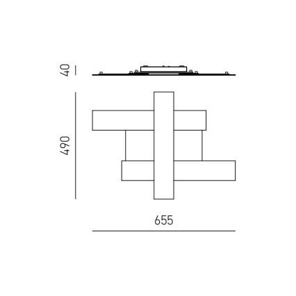 Gea Luce DOHA P P N - LED Plafon DOHA LED/30W/230V 65,5 cm czarny