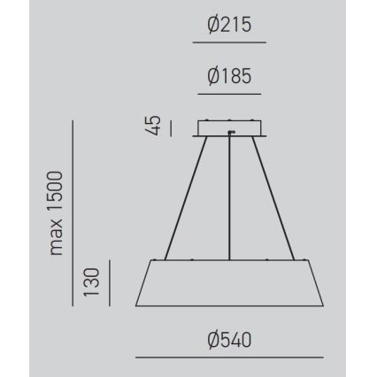 Gea Luce JULIETTE S B - LED Żyrandol ściemnialny na lince JULIETTE LED/50W/230V biała +