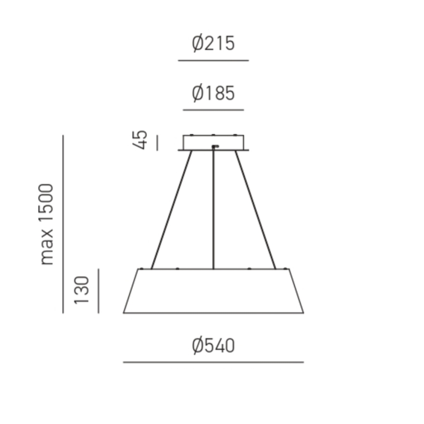 Gea Luce JULIETTE S B - LED Żyrandol ściemnialny na lince JULIETTE LED/50W/230V biała +