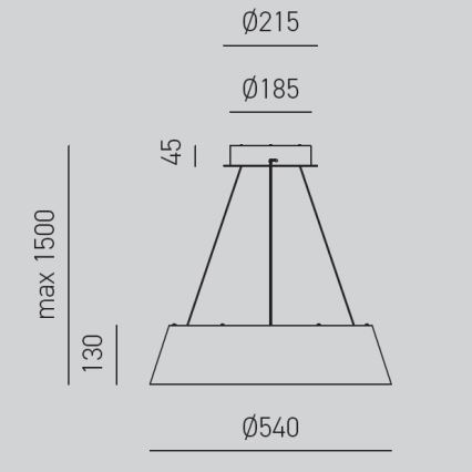 Gea Luce JULIETTE S N - LED Żyrandol ściemnialny na lince JULIETTE LED/50W/230V czarne/złoty