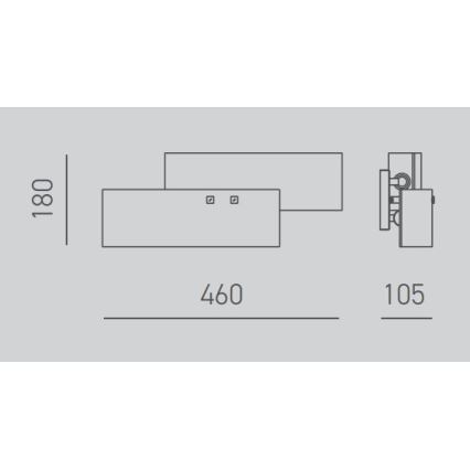 Gea Luce LARA A P arg - Kinkiet LARA 2xE14/42W/230V srebrne