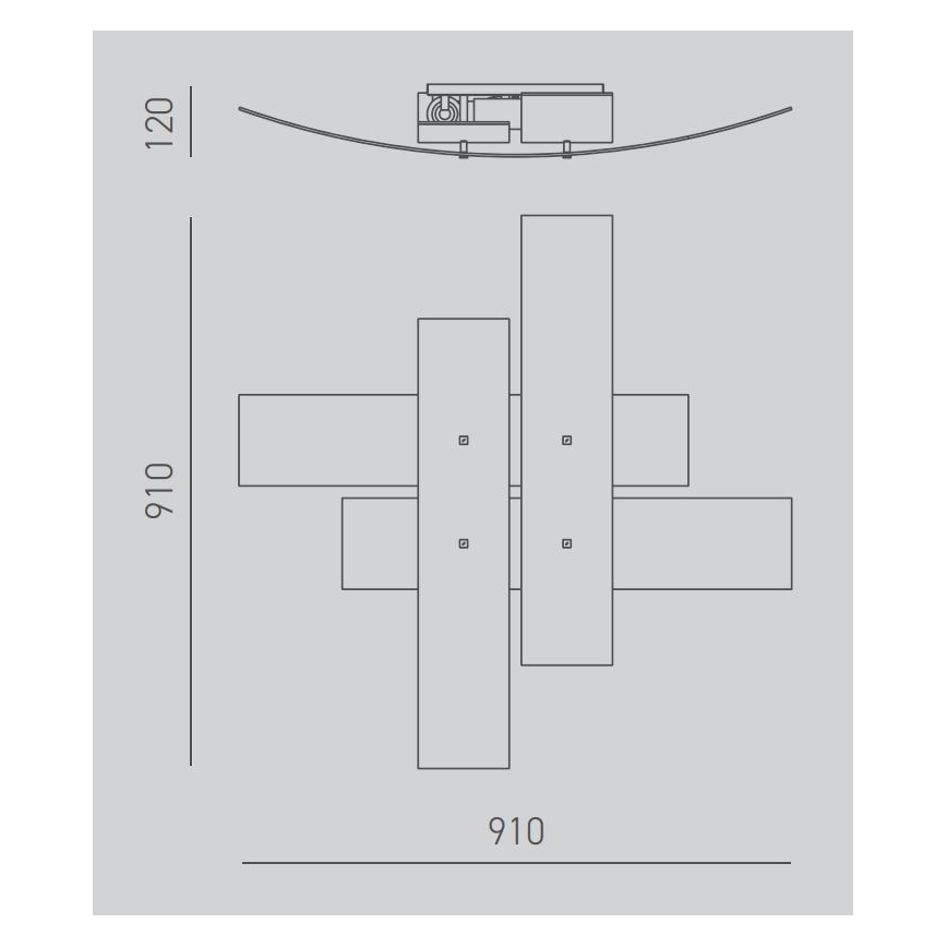 Gea Luce LARA P G arg - Lampa sufitowa LARA 4xE27/52W/230V 91 cm srebrna