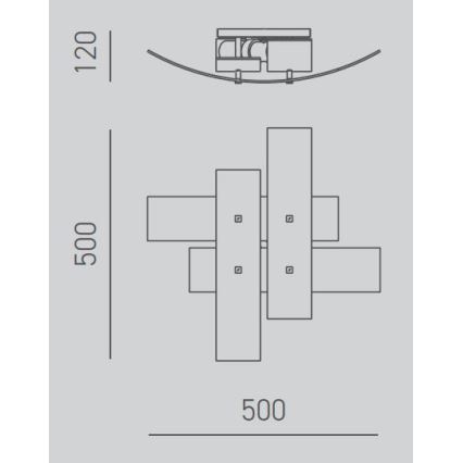 Gea Luce LARA P P arg - Lampa sufitowa LARA 2xE27/52W/230V 50 cm srebrna