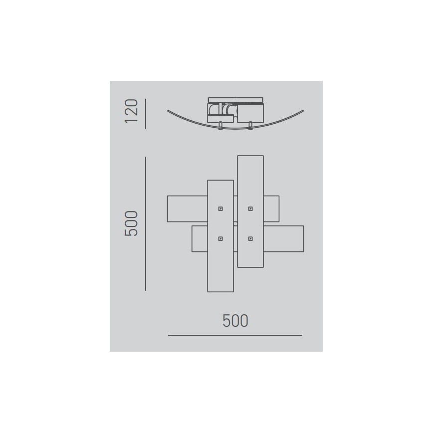 Gea Luce LARA P P arg - Lampa sufitowa LARA 2xE27/52W/230V 50 cm srebrna
