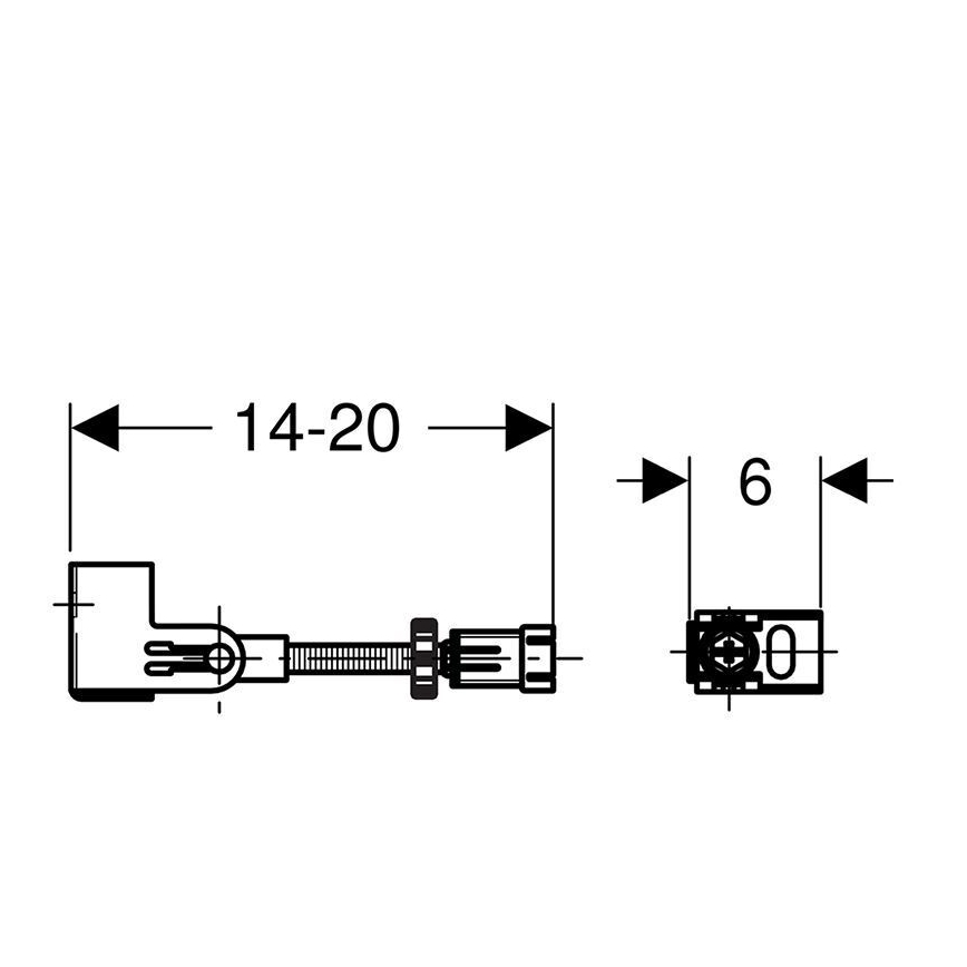Geberit 111.835.00.1 - Zestaw mocowań do montażu ściennego Duofix, 2 szt.