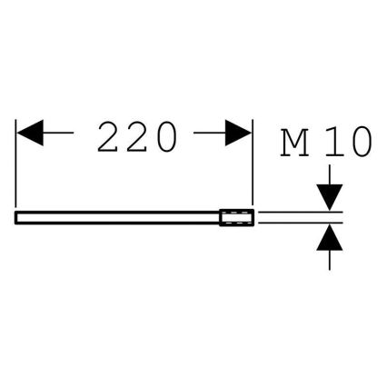 Geberit 111.887.00.1 - Zestaw przedłużający mocowanie do ściany Duofix 22 cm