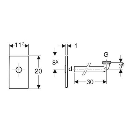 Geberit 115.416.11.1 - Zestaw do montażu umywalki alpejska biel