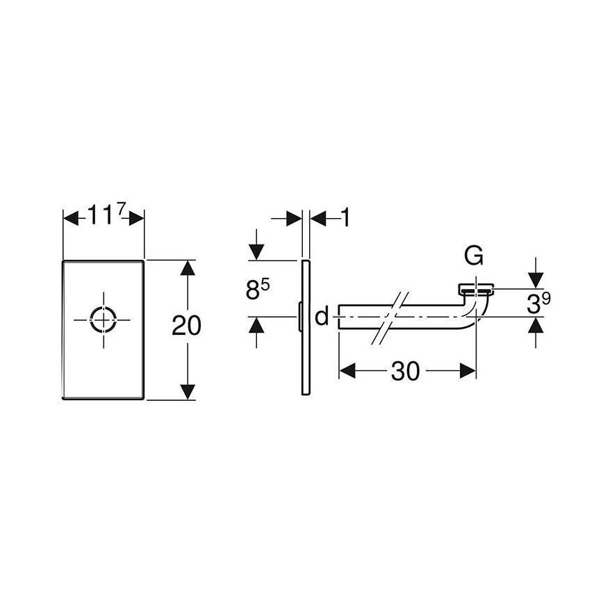 Geberit 115.416.11.1 - Zestaw do montażu umywalki alpejska biel
