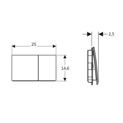 Geberit 115.622.JL.1 - Przycisk spłukujący Sigma70 25x14,6 cm piaskowo-szary