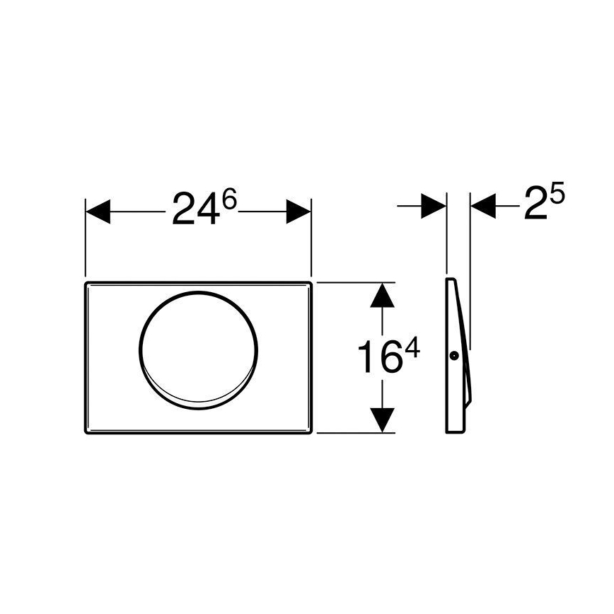Geberit 115.751.00.1 - Przycisk spłukujący Mambo 24,6x16,4 cm ze stali nierdzewnej