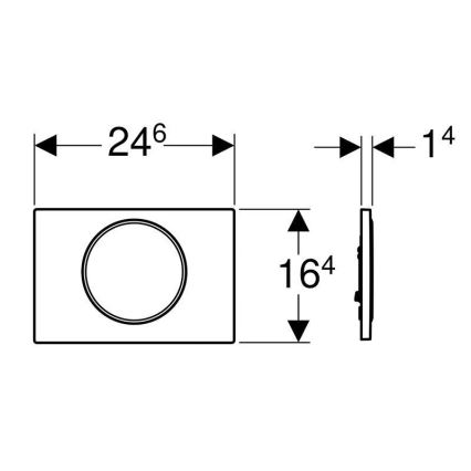 Geberit 115.758.KJ.5 - Przycisk spłukujący Sigma10 24,6x16,4 cm biały/chrom błyszczący