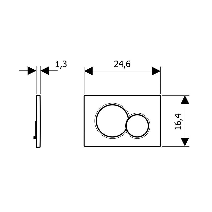 Geberit 115.770.DW.5 - Przycisk spłukujący Sigma01 Round 24,6x16,4 cm czarny