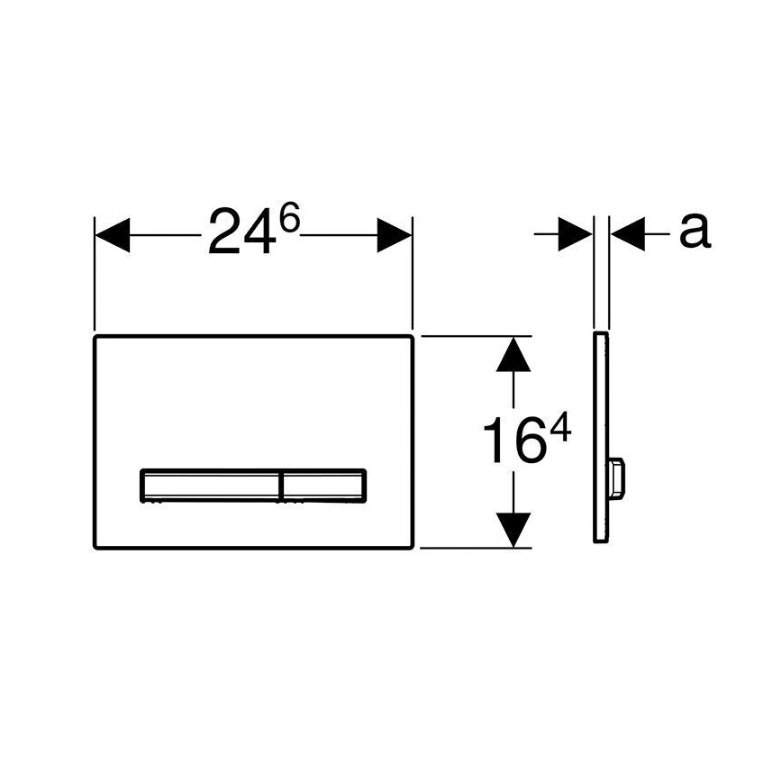 Geberit 115.788.21.2 - Przycisk spłukujący Sigma50 24,6x16,4 cm chrom błyszczący/chrom matowy