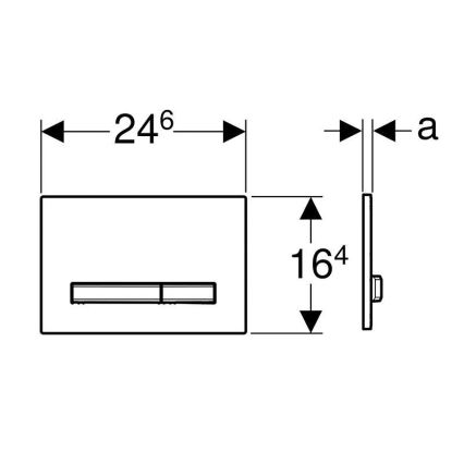 Geberit 115.788.JM.2 - Przycisk spłukujący Sigma50 24,6x16,4 cm łupkowy/matowy chrom