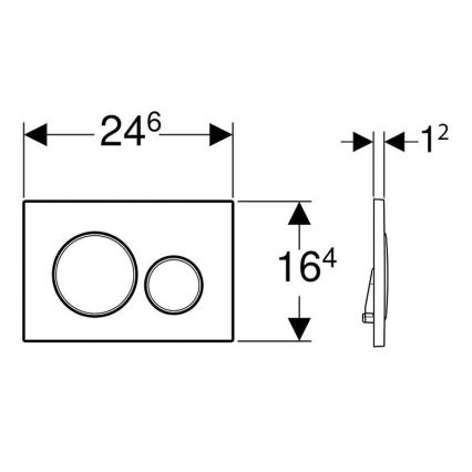Geberit 115.882.11.1 - Przycisk spłukujący Sigma20 24,6x16,4 cm biały