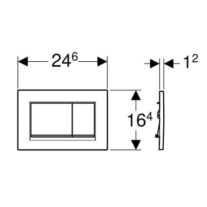 Geberit 115.883.11.1 - Przycisk spłukujący Sigma30 24,6 x 16,4 cm biały