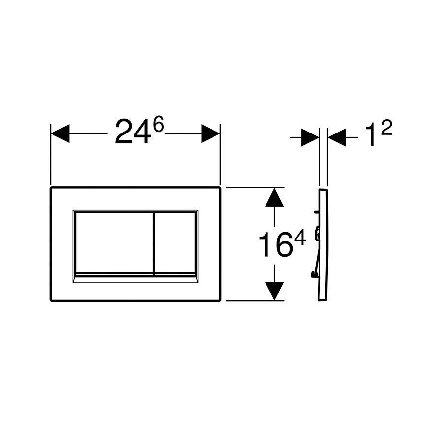 Geberit 115.883.11.1 - Przycisk spłukujący Sigma30 24,6 x 16,4 cm biały