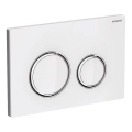 Geberit 115.884.SI.1 - Przycisk spłukujący Sigma50 24,6x16,4 cm biały/błyszczący chrom