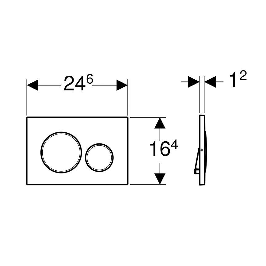 Geberit 115.889.SN.1 - Przycisk spłukujący Sigma20 24,6x16,4 cm stal nierdzewna