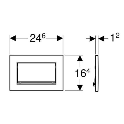 Geberit 115.893.KJ.1 - Przycisk spłukujący Sigma30 24,6 x 16,4 cm biały / chrom błyszczący