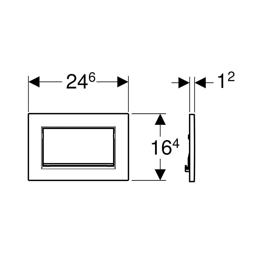 Geberit 115.893.KJ.1 - Przycisk spłukujący Sigma30 24,6 x 16,4 cm biały / chrom błyszczący