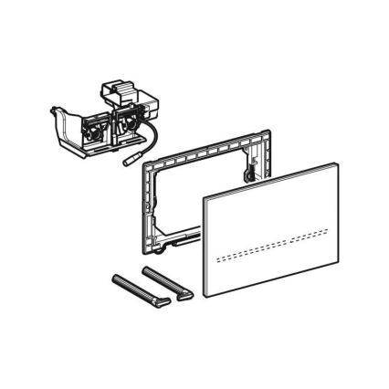 Geberit 116.090.SG.6 - Bezdotykowy przycisk spłukujący Sigma80 24,7x16,4 cm IP45 czarny