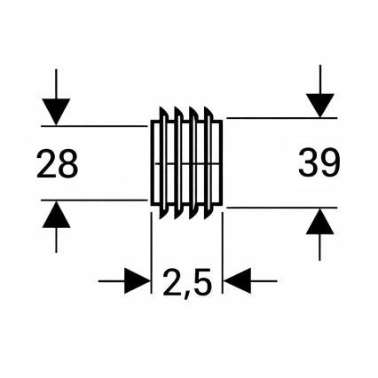 Geberit 119.669.00.1 - Mankiet do podłączenia rury spłukującej Ø 28 mm, czarny