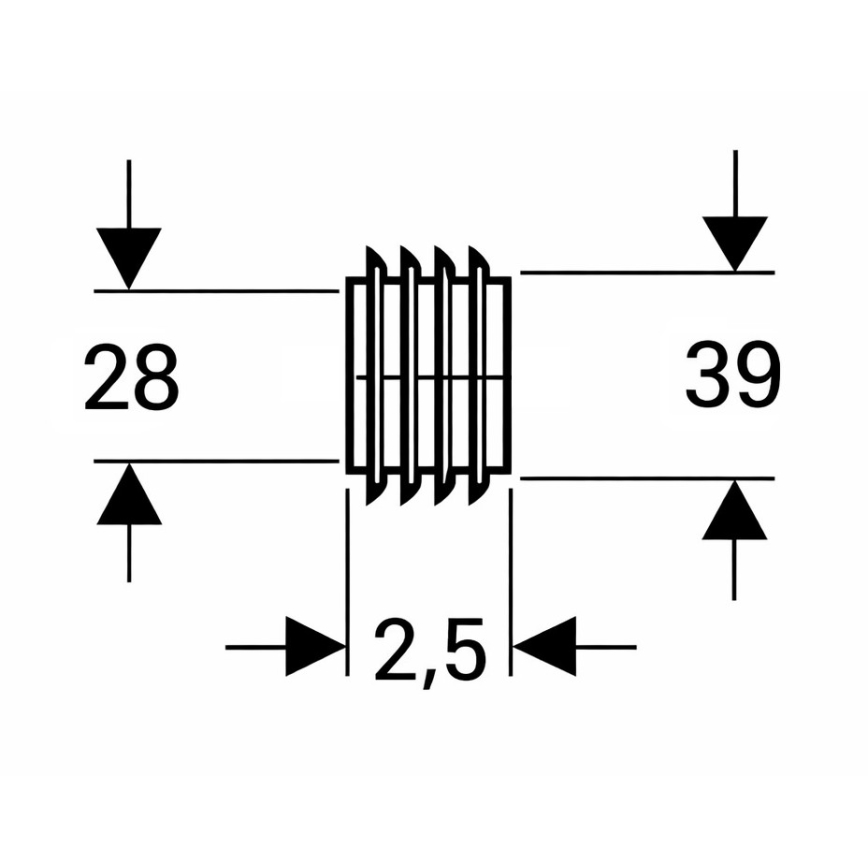 Geberit 119.669.00.1 - Mankiet do podłączenia rury spłukującej Ø 28 mm, czarny