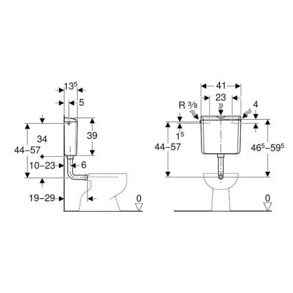 Geberit 136.610.11.1 - Spłuczka AP110 6/9 l biel alpejska