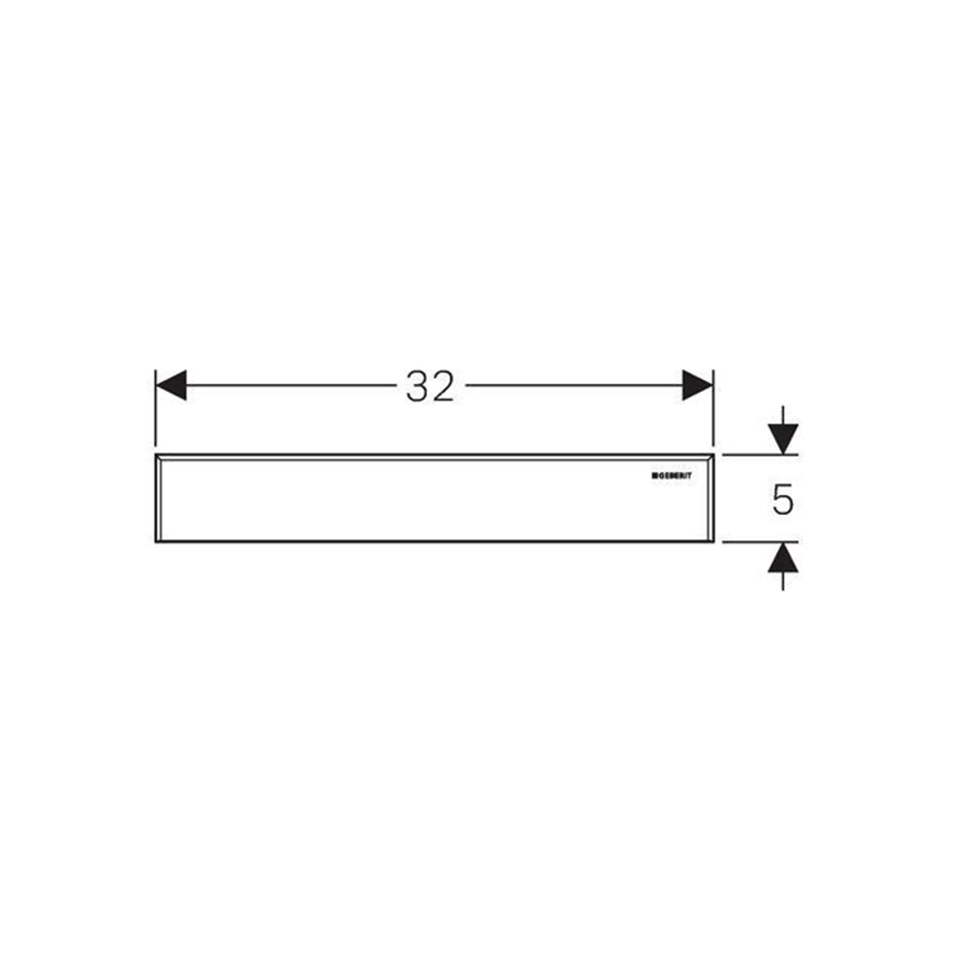 Geberit 154.336.FW.1 - Zestaw do montażu odpływu w ścianie 32x5cm stal nierdzewna