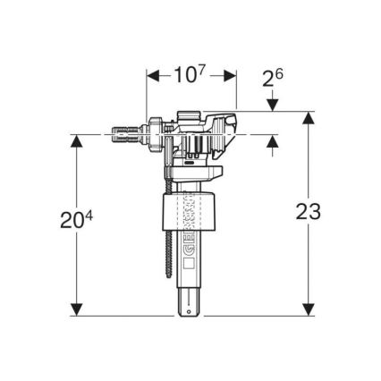 Geberit 243.886.00.5 - Zawór napełniający do spłuczek podtynkowych Typ 383