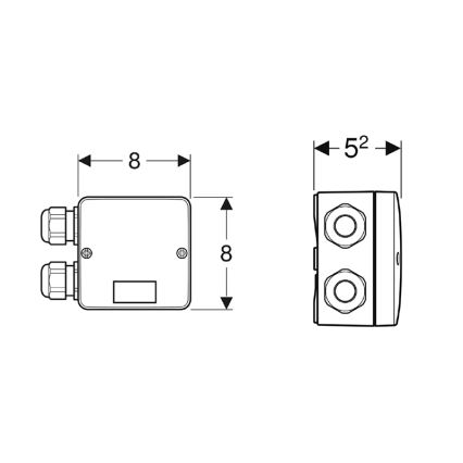 Geberit 244.120.00.1 - Kombinowana puszka przyłączeniowa