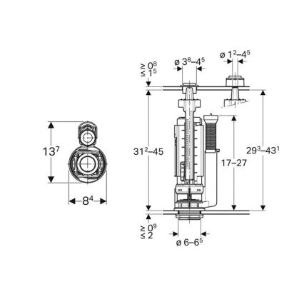 Geberit 282.050.21.2 - Zawór spłukujący Typ 290
