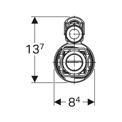Geberit 282.350.21.2 - Zawór spłukujący do podwójnego spłukiwania Typ 290