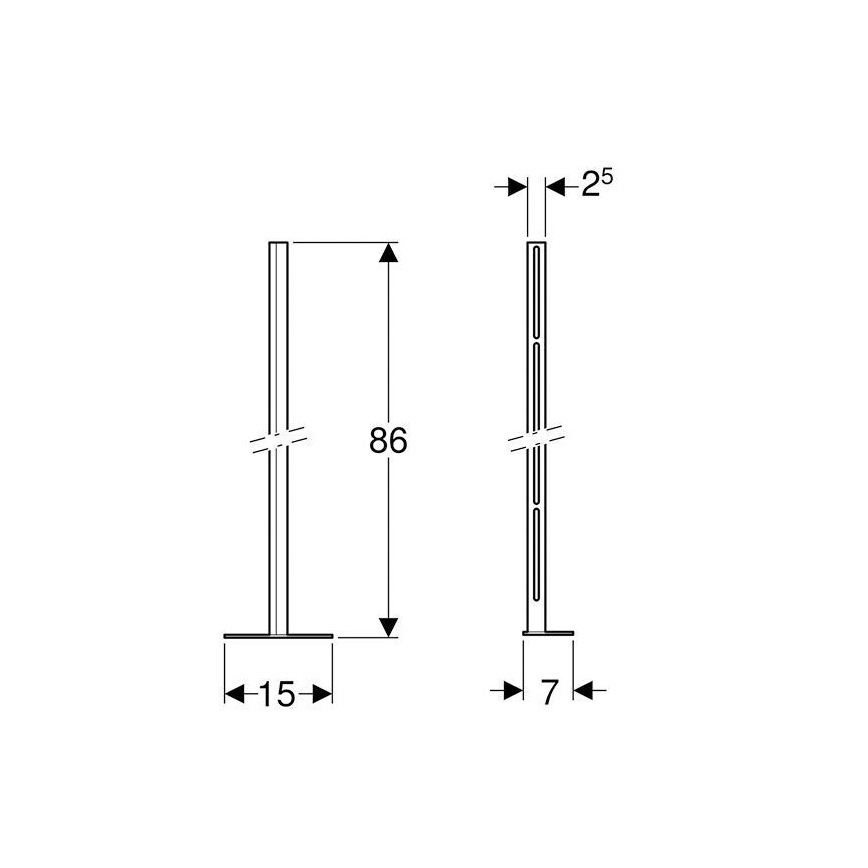 Geberit 457.872.26.1 - Zestaw stojaków z płytą podstawy Kombifix, 2 szt.