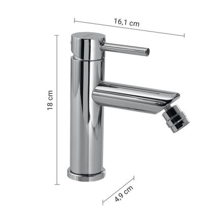 Gedy - Bateria bidetowa COMO 18 cm chrom błyszczący
