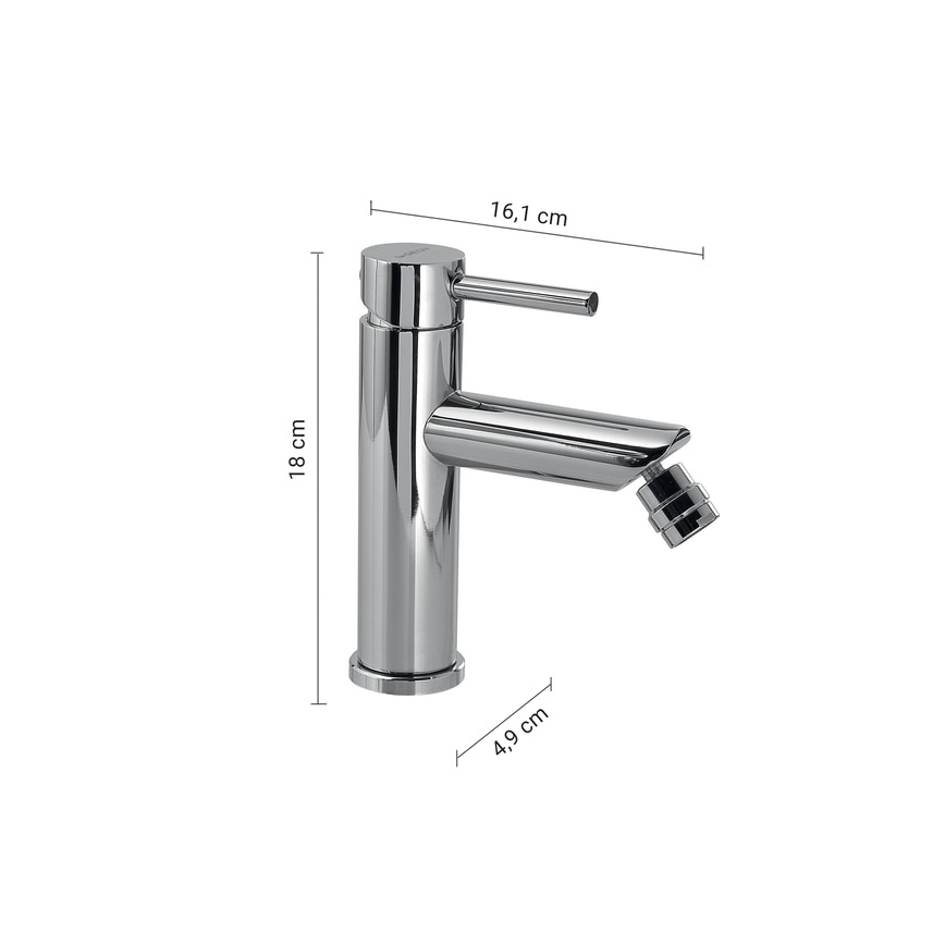 Gedy - Bateria bidetowa COMO 18 cm chrom błyszczący
