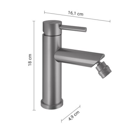 Gedy - Bateria bidetowa COMO 18 cm matowy chrom