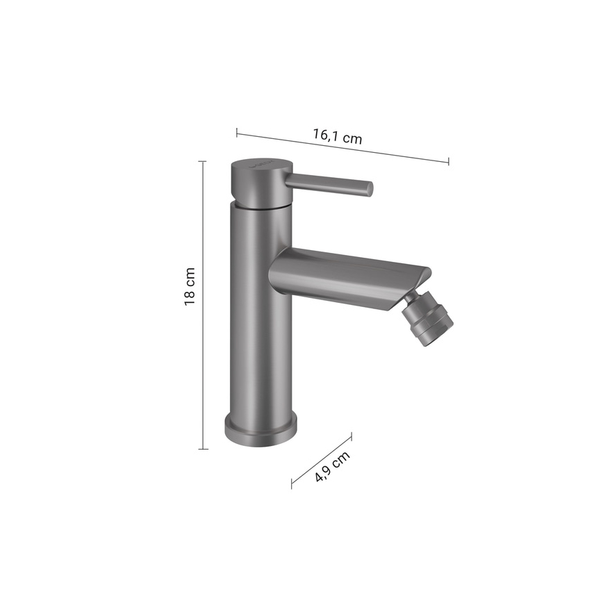 Gedy - Bateria bidetowa COMO 18 cm matowy chrom