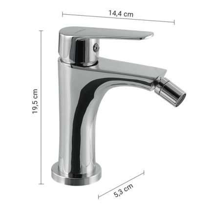 Gedy - Bateria bidetowa COMO 19,5 cm, chrom błyszczący
