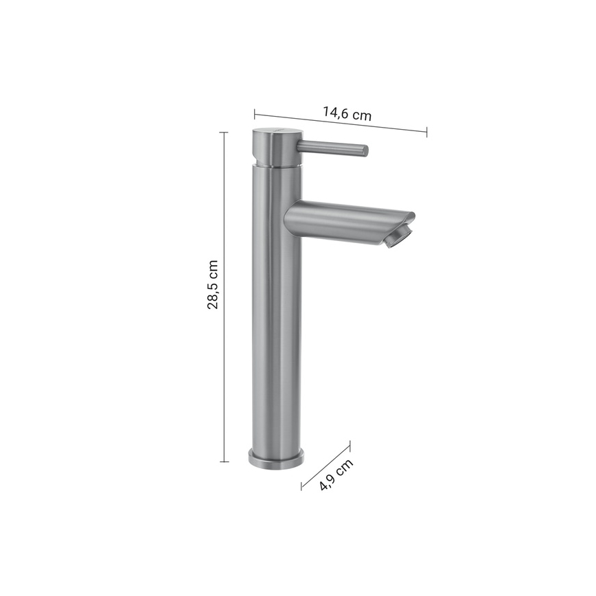 Gedy - Bateria umywalkowa ALTO 28,5 cm matowy chrom