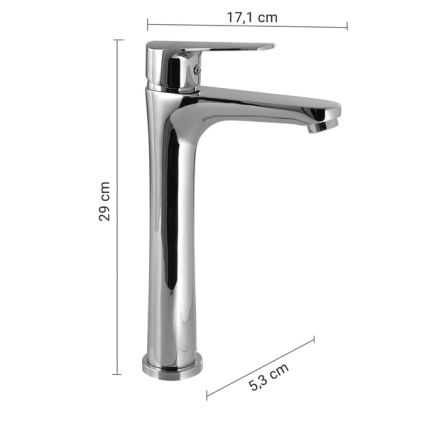 Gedy - Bateria umywalkowa COMO 29 cm, chrom błyszczący